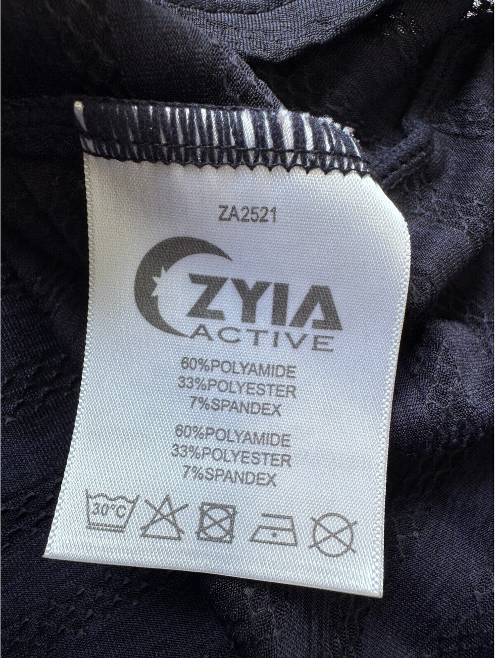 ZYIA Active Cubana Tank Women S Navy Sheer Mesh Racerback Workout Athleisure - Picture 6 of 8